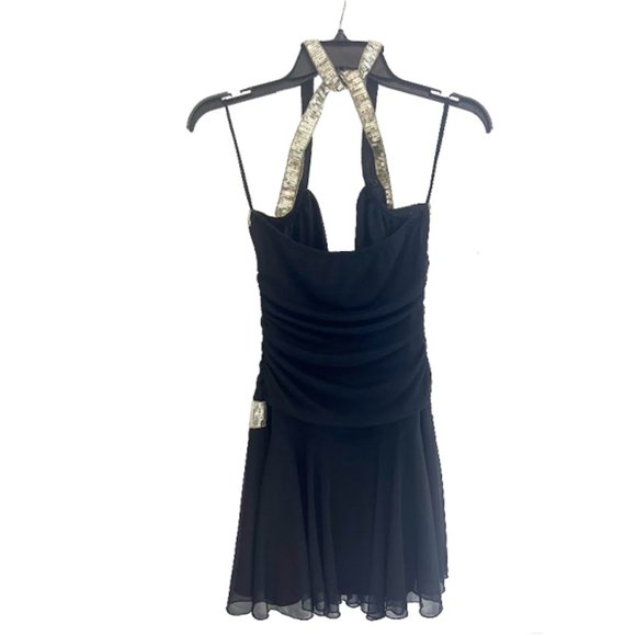 Ruby Rox Sleeveless Dress Black Size M Mini Short Sequin Party Cocktail - Picture 4 of 5